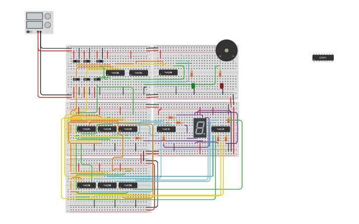 Circuit design COMPARADOR DESAFIO 2 (con compuertas) - Tinkercad