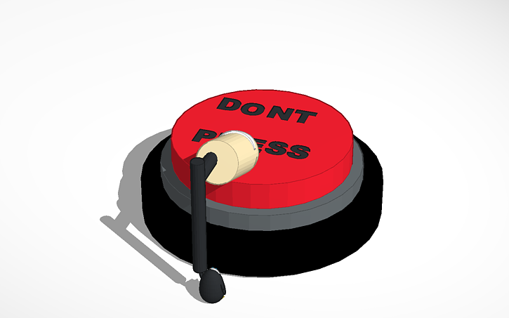 3D design Big Red Evil Button Pressed - Tinkercad
