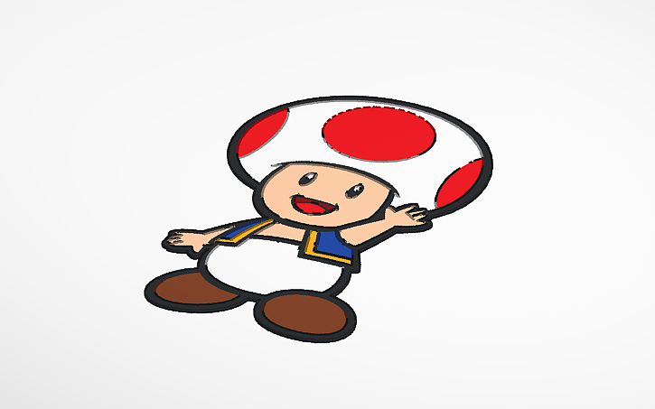 3D design Toad Waving - Tinkercad