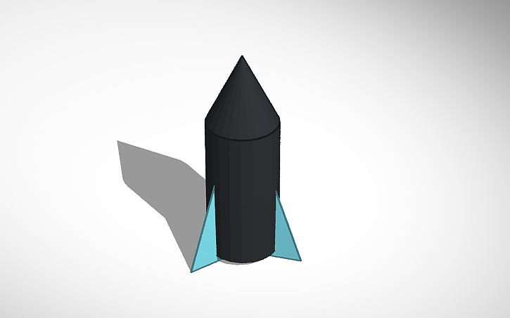 3D design Rocket Ship - Tinkercad