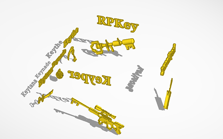 3D design Key skins from Rivals (copied from other projects) - Tinkercad
