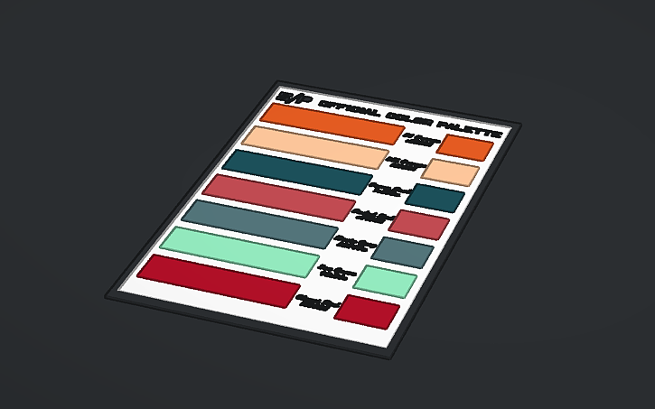 3D design S/P Official Color palette - Tinkercad
