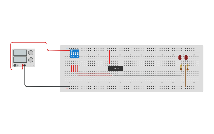 Circuit design Encoder - Tinkercad