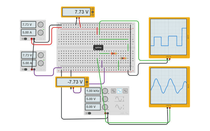 Circuit design op3 - Tinkercad