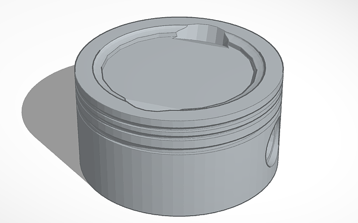 3D design engine piston - Tinkercad