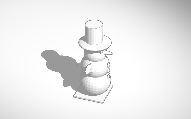 3D design Snow Man - Tinkercad