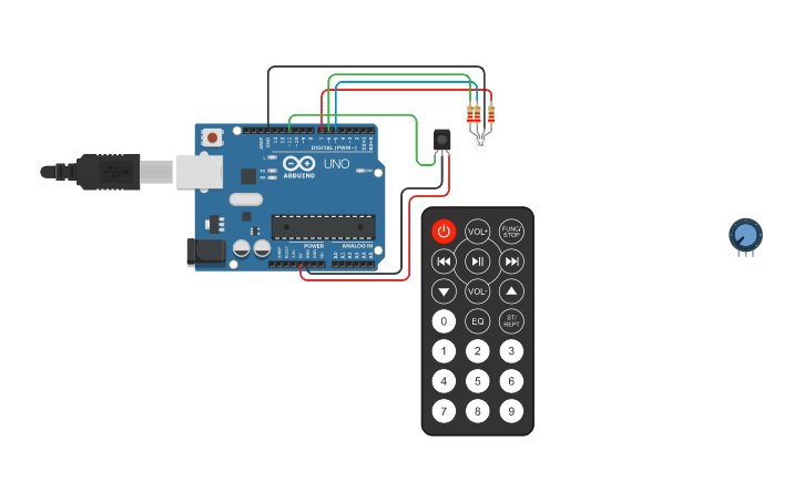 Circuit design IR Remote Control - Basic Guide + Example - Tinkercad