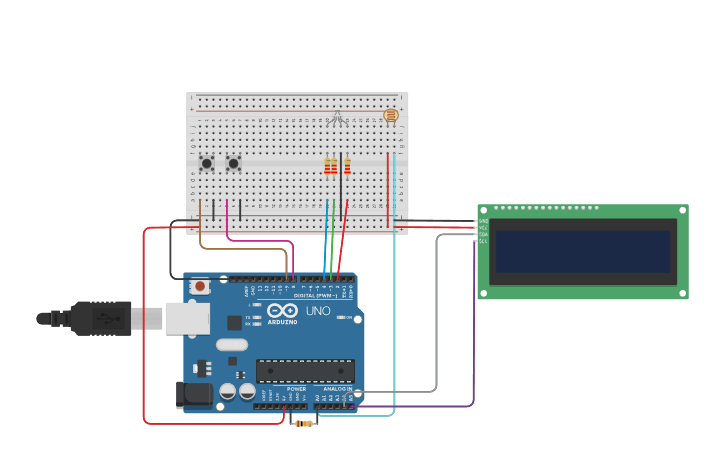 Circuit design Colorimeter - Tinkercad