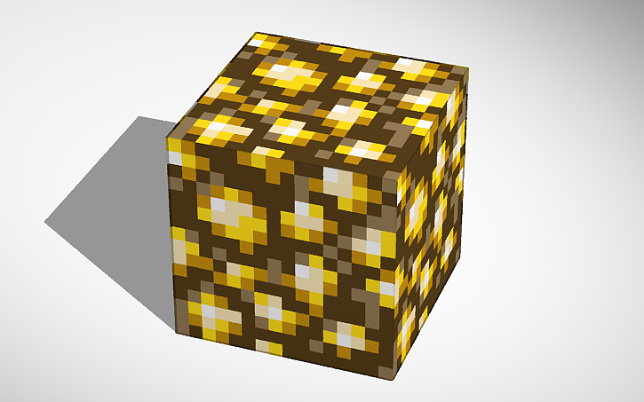 3D design Minecraft glowstone - Tinkercad
