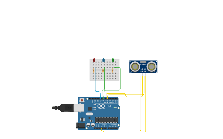 Circuit design Copy of Sensors Challenge - Tinkercad