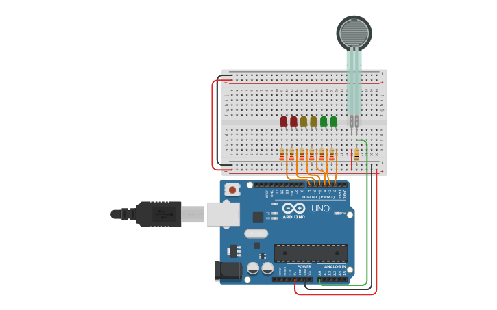 Circuit design FSR Demo - Tinkercad