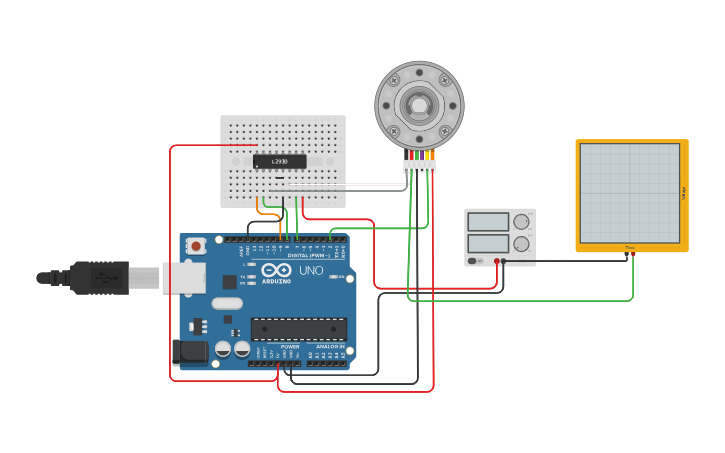 Circuit design MOTOR ENCODER Demo - Tinkercad