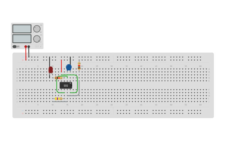 Circuit design LED Blinking Circuit - Tinkercad