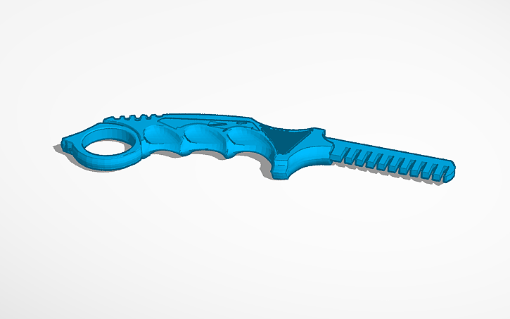 3D design Karambit Comb - Tinkercad