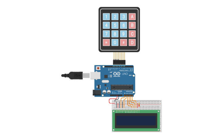 Arduino Keypad Model Circuit design Arduino keypad - Tinkercad