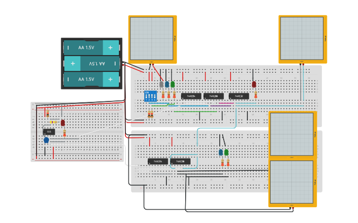 Circuit design Multiplexor/Demultiplexor - Tinkercad