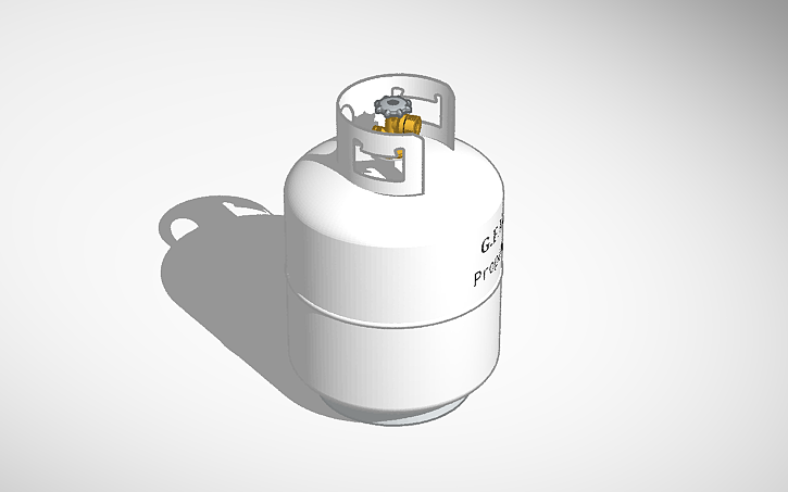 3D design propane tank - Tinkercad