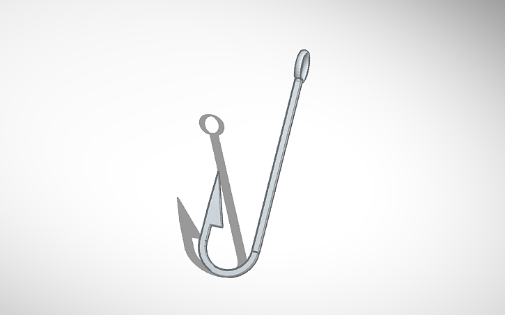 3D design Fish Hook - Djordan - Tinkercad