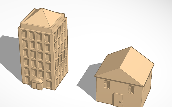 3D design buildings example tech - Tinkercad