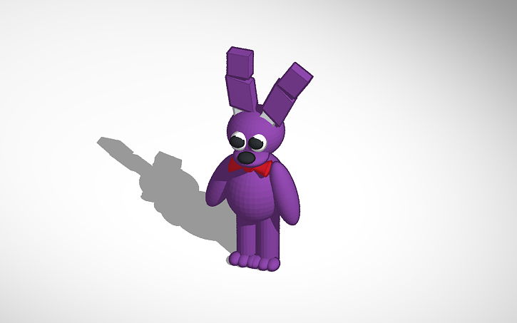 Advanced Bonnie 3D design Bonnie from five nights at Freddys - Tinkercad