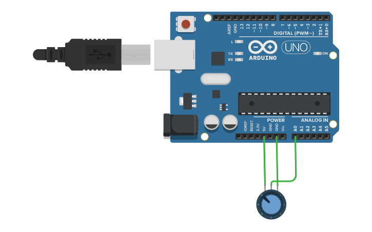 Circuit design DAQ ARDUINO - Tinkercad