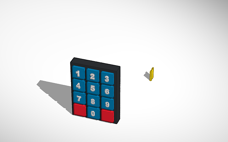 3D design Numpad - Tinkercad