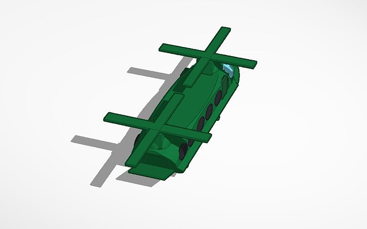 3D design Chinook helicopter - Tinkercad