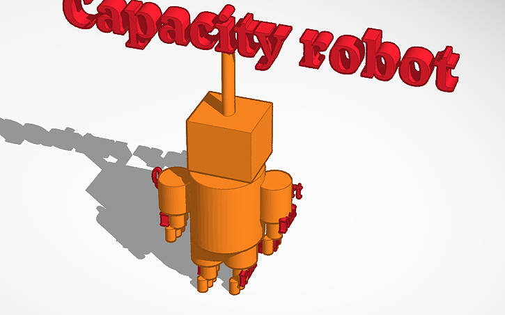 3D design Capacity robot - Tinkercad