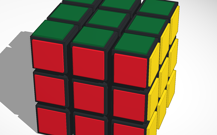 3D design Rubik's cube - Tinkercad
