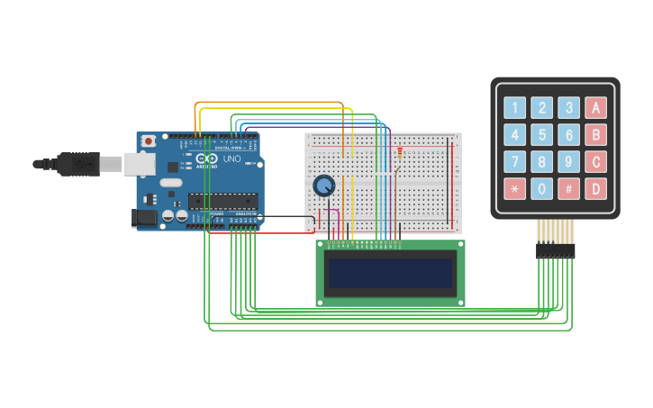 Circuit design keypad - Tinkercad