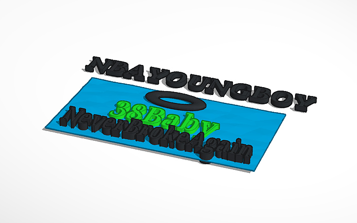 3D design NBA YOUNGBOY Chain - Tinkercad