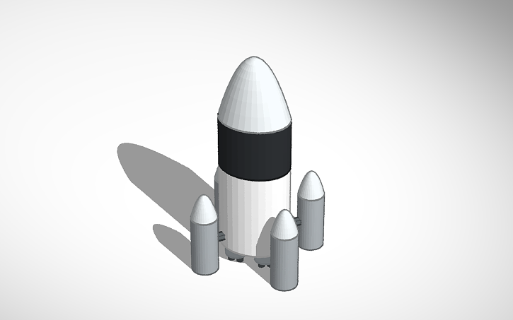 3D design rocket ship - Tinkercad