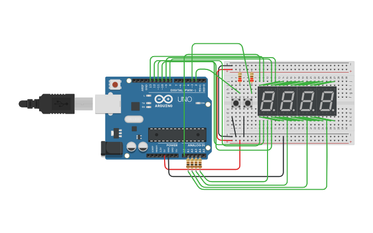 Circuit design Reloj - Tinkercad