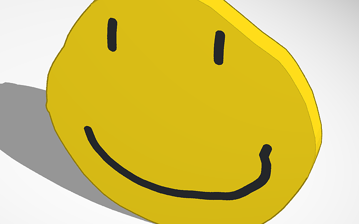 3D design Yellow face - Tinkercad
