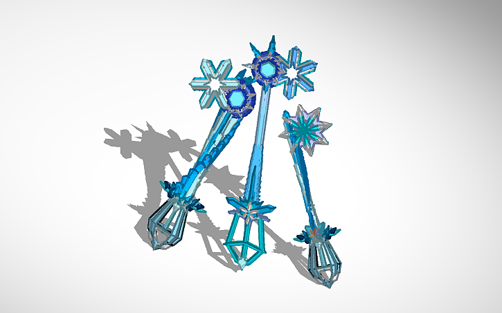 3D design Concepts for a Crystal Keyblade - Tinkercad