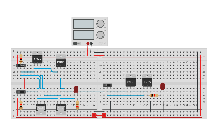 Circuit design XOR using XNOR AND NOT - Tinkercad