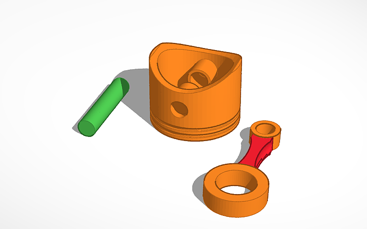 3D design Engine Piston - Tinkercad