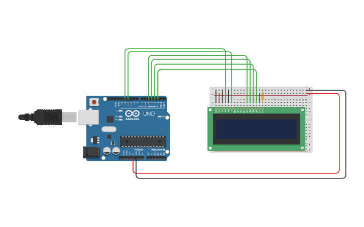 Circuit design count to 10 - Tinkercad