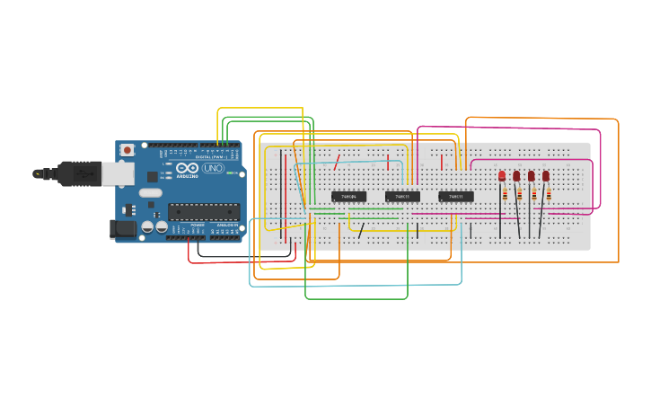 Circuit design DEMULTIPLEXER - Tinkercad