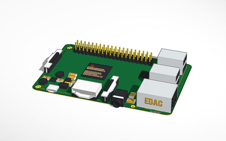 Raspberry Pi Cad/design 3D design Raspberry PI model B - Tinkercad