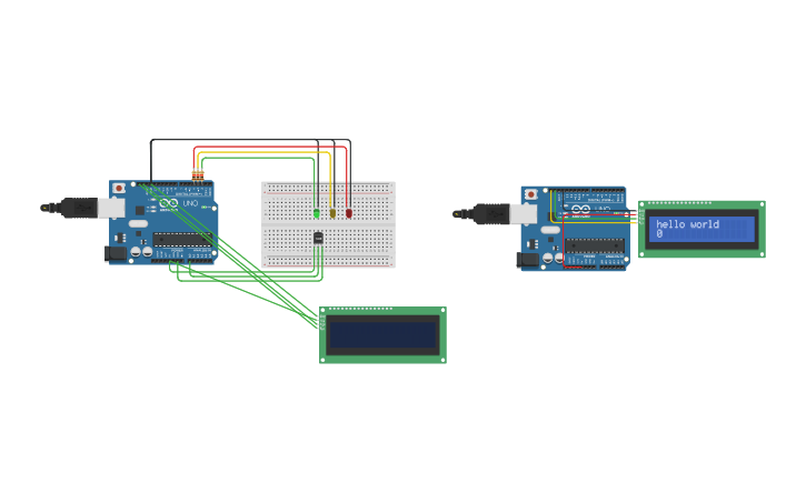 Circuit design Lab3- Temperature Sensor - Tinkercad