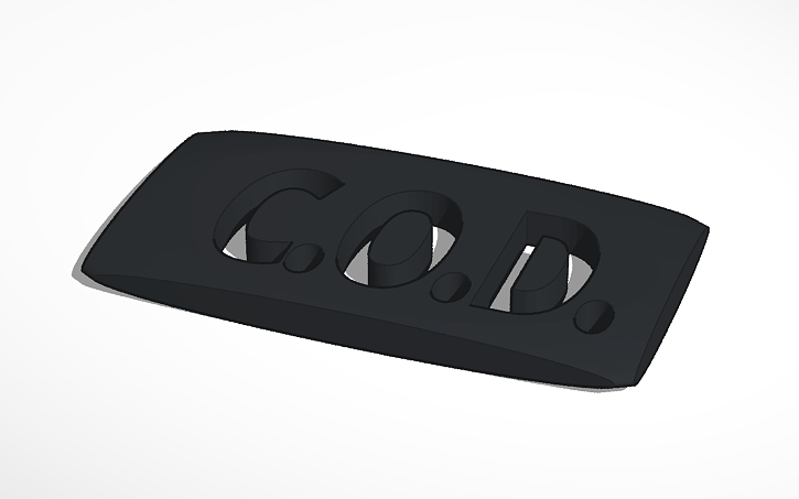 3D design COD LOGO - Tinkercad