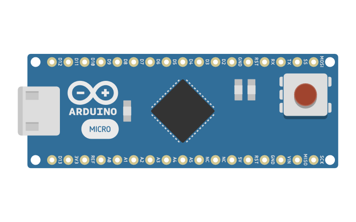 Arduino Micro Scheme Circuit design Arduino Micro - Tinkercad