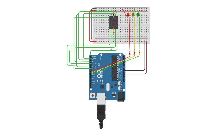 Circuit design Tutorial Traffic Light - Tinkercad