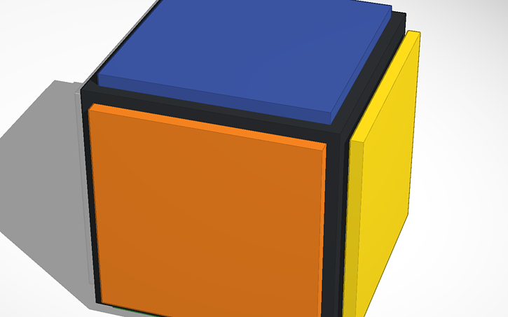 3D design 1x1 rubik's cube - Tinkercad