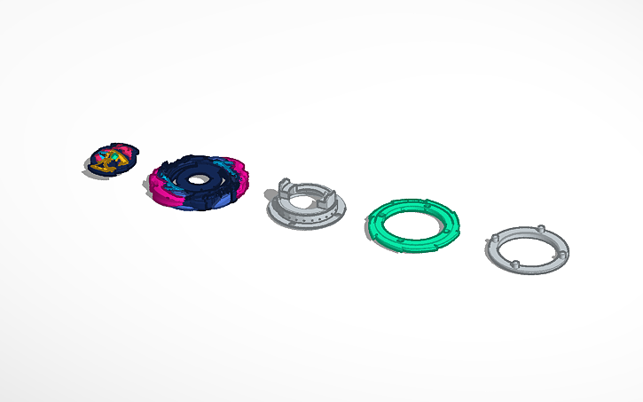 18 [Beyblade Burst Showdown] Discernment Joker! - Tinkercad