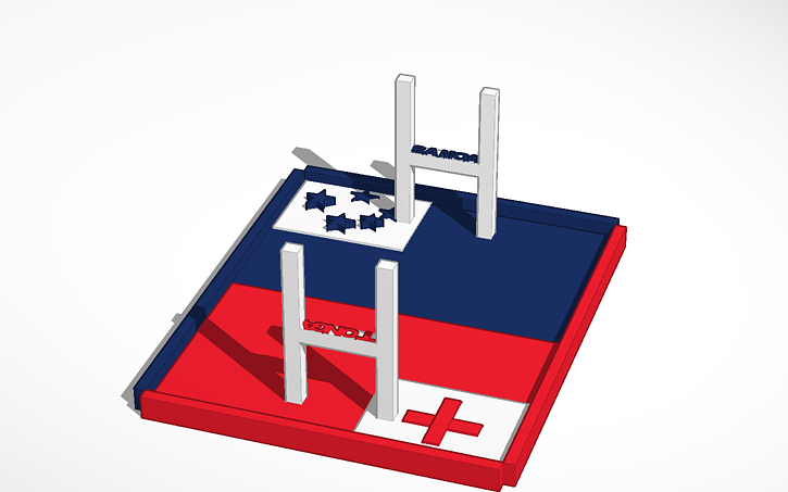3D design rugby post - Tinkercad
