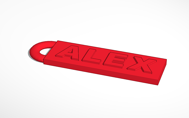 3D design Alex Nametag - Tinkercad