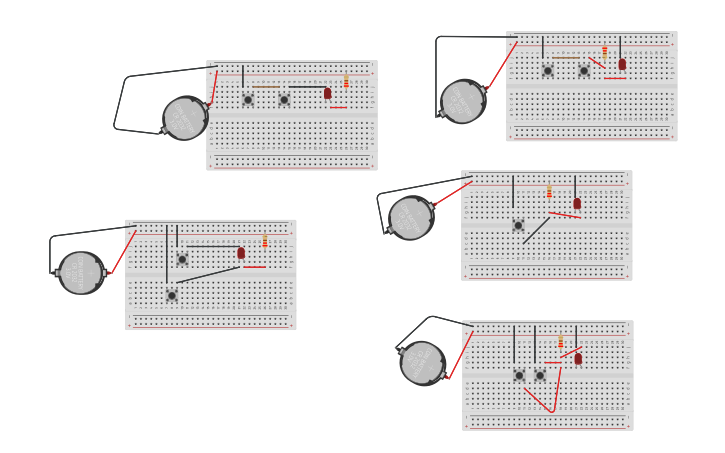 Circuit design LOGIC GATES - Tinkercad