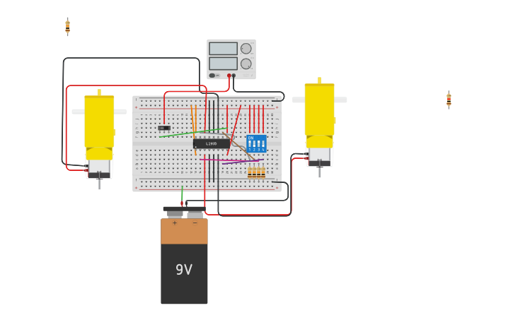 Circuit design ROBOT - Tinkercad